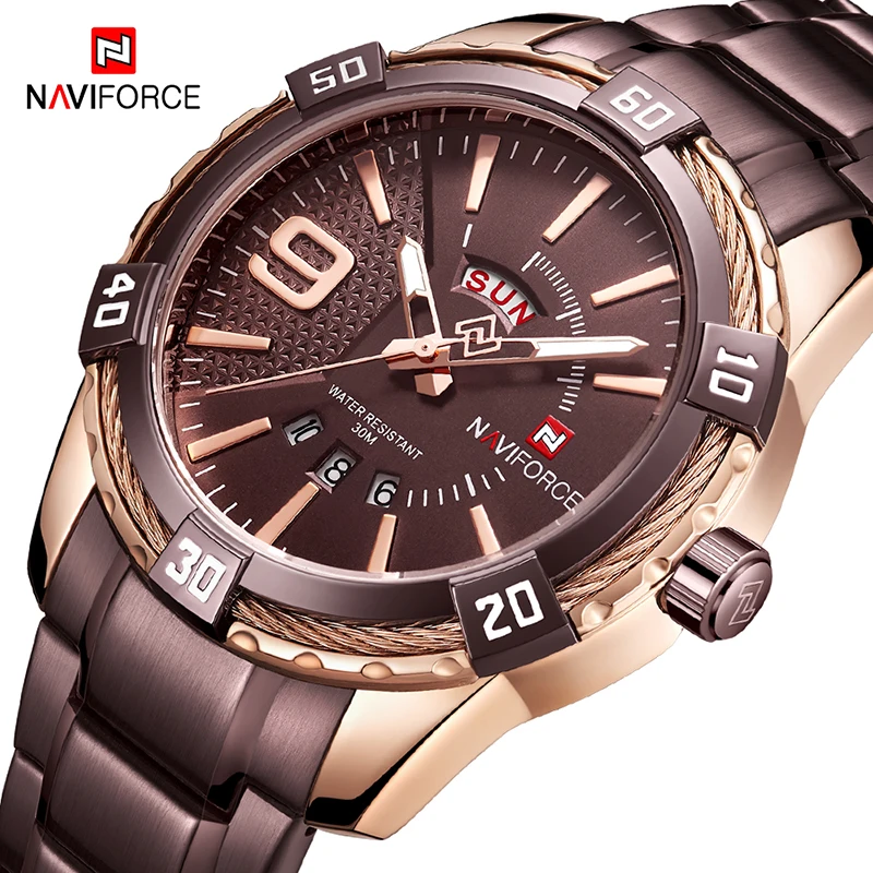 NAVIFORCE мужские часы Топ люксовый бренд аналоговые кварцевые модные спортивные