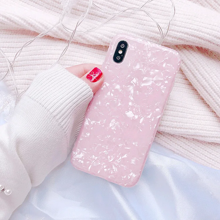 marble Phone Case For Samsung Galaxy S10 S10plus S9 S8 plus Dream Shell Pattern Cases Soft TPU Silicone for Samsung S9plus coque