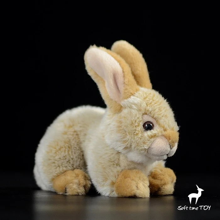 ぬいぐるみシミュレーション動物ウサギぬいぐるみ人形かわいい赤ちゃんのおもちゃ黄色のウサギ Rabbit Plush Doll Simulation Animalanimal Rabbit Aliexpress