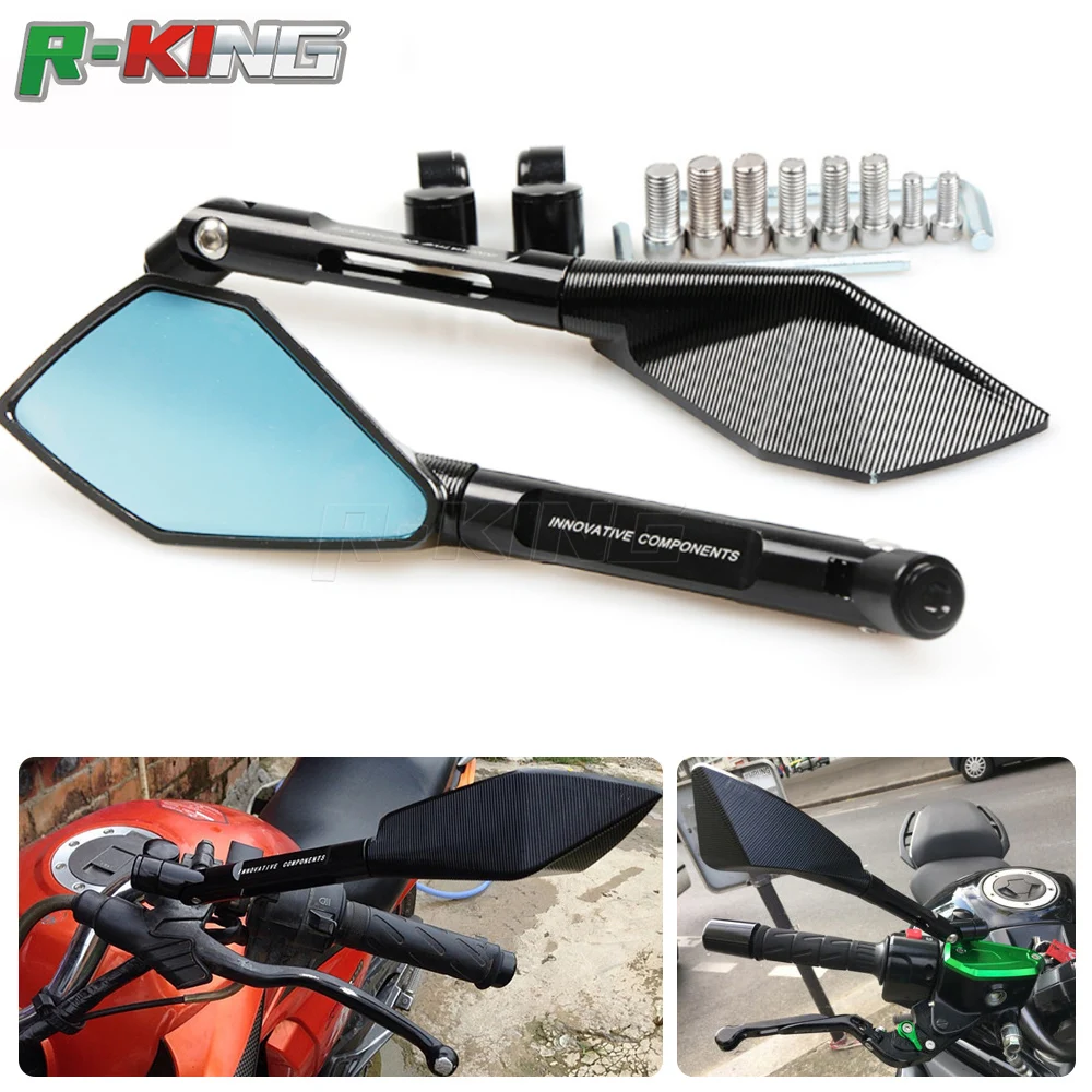 

Motorcycle Mirrors motorbike CNC Rearview side Mirror Aluminum For Bajaj Pulsar 200 NS Bajaj Pulsar 200NS All Years mt09 mt07 R3