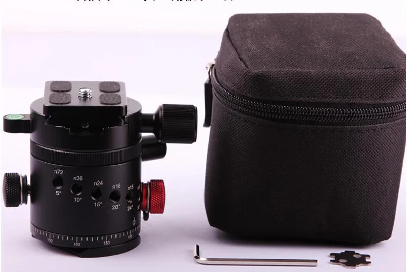 360 Degree Panoramic Ballhead Clamp 10 Indexing Head Rotator with Quick Release Plate for Camera Tripod Head