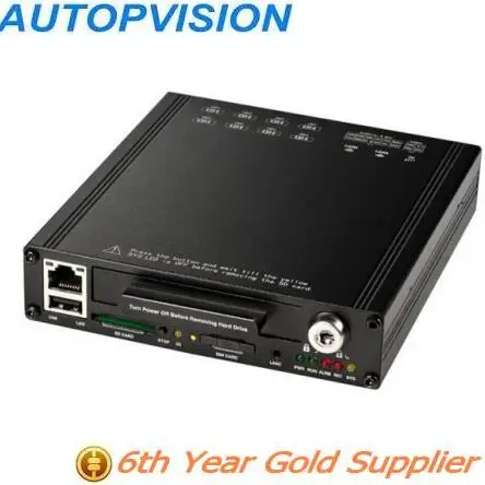  Real FULL HD 1080 P 3G WIFI GPS G-Sensor 4CH HDD móvil DVR para vehículo TAXI HDVR8045