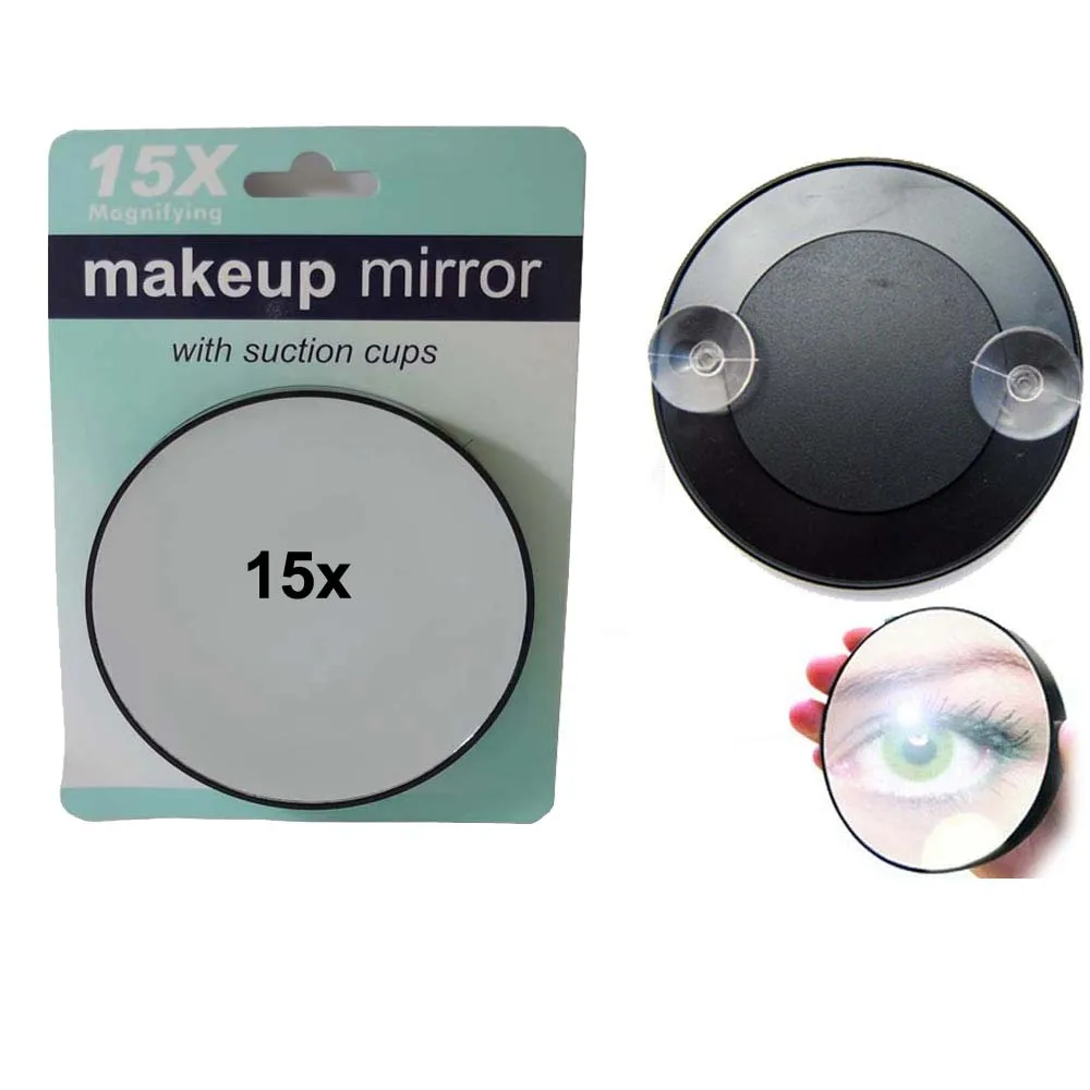 15X Mirror Make Up Magnifier Cosmetic Magnifying Face Care Bathroom Compact Mirror forMakeup 