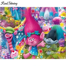 

diamond embroidery Cartoon Dolls Party 5d diamond painting full square mosaic 3d picture of rhinestones cross-stitch gift FS1225