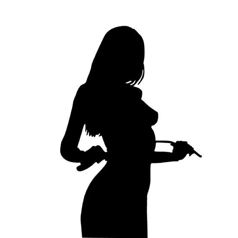 

14*9CM Car Decoration Stickers Personalized BEAUTY WHIP the Temptation Body Car Stickers Decals Black Silver CT-703