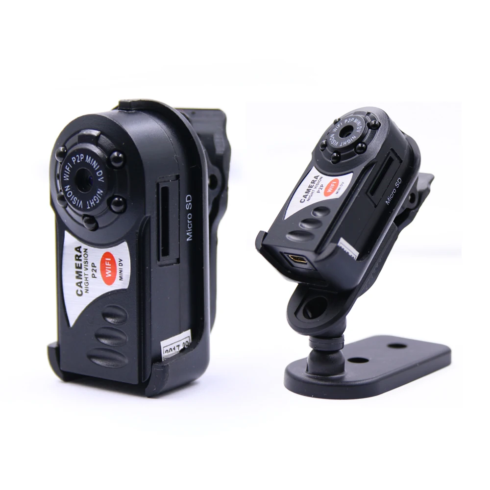Q7 Мини Wifi DVR видеокамера рекордер беспроводная Wi-Fi IP видеокамера камера ночного видения с микрофоном, маленькая няня камера