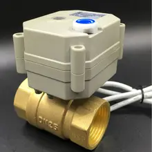 Лидирующий бренд моторизованный шаровой клапан с ручным управлением TF25-B2-B 2-полосная BSP 1 ''DN25 DC9V-35V 3 провода 7 провода из металла Шестерни 2Nm