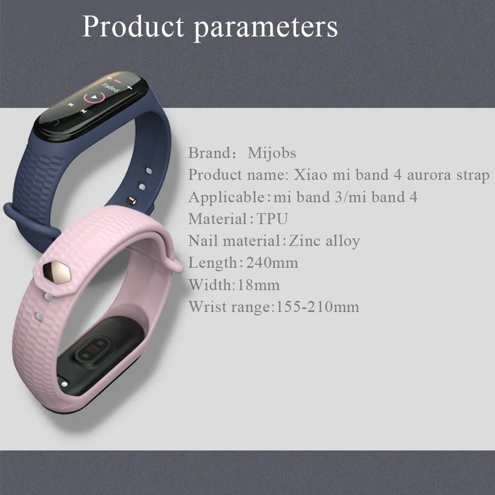 Ремешок силиконовый для xiaomi Mi Band 4 3 спортивный браслет смарт часов band