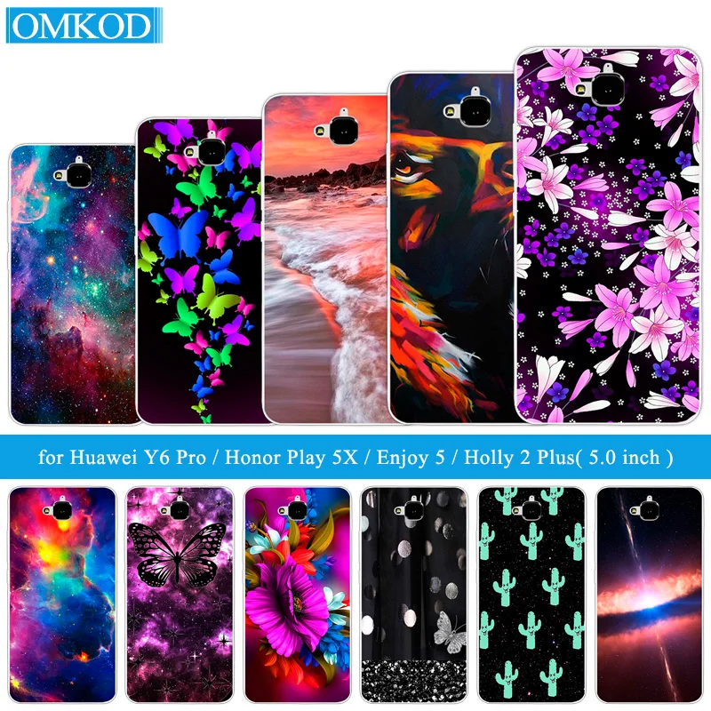 Phone Case for Huawei Y6 Pro / Honor Play 5X Enjoy 5 Holly 2 Plus Ultra TPU honor 4c pro Butterfly Covers | Мобильные телефоны и