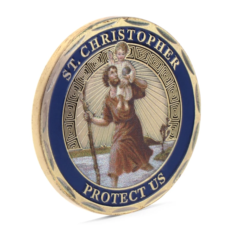 Сувенирная монета St Christopher Patron Saint Of Travelers памятная монета художественная коллекция