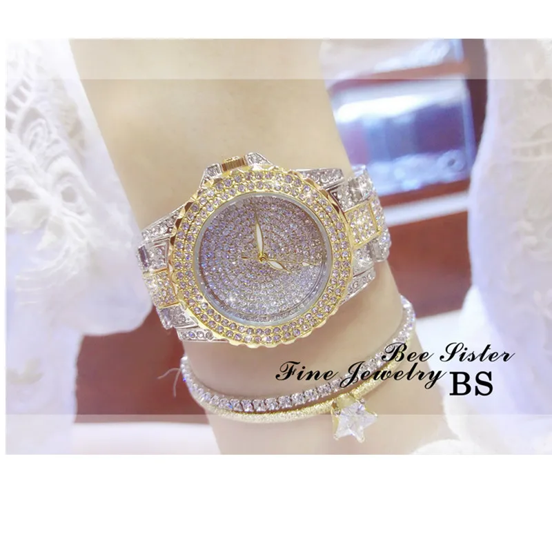 

Women's High-end Waterproof Quartz Chain Watch Popular Ladies Custom Chain Watch Full Rhinestone Ladies Fashion Watch
