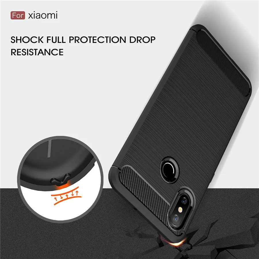 

Xiaomi Mi 8 Lite SE Cases Cover Silicone Xiaomi Mi A1 A2 Lite Redmi Note 6 Pro 4X 5 Plus Armor Carbon TPU Back Cover Rugged Case