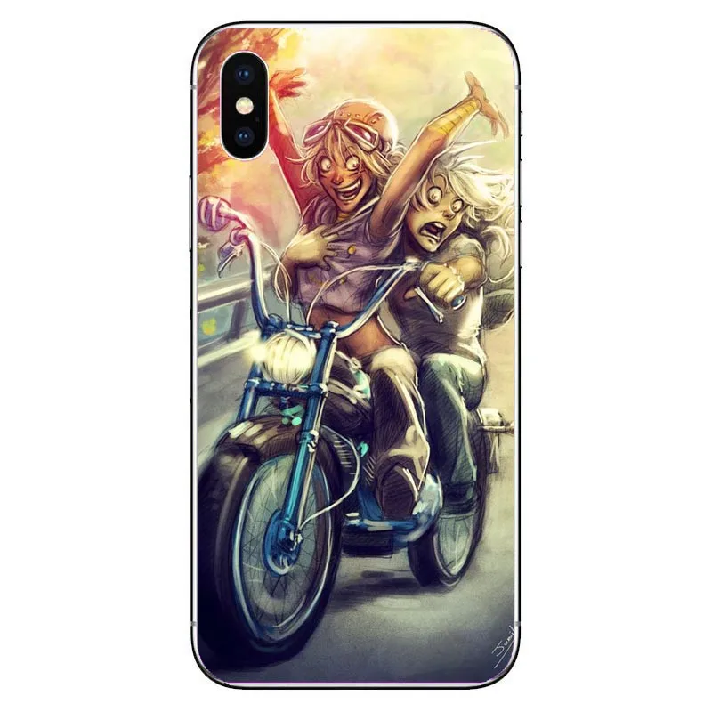 Мягкие ТПУ Силиконовые чехлы для телефонов Ретро Moto Cross мотоциклетные спортивные