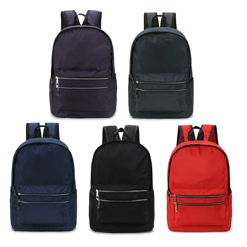 Solid color nylon backpack bag Simple Women 914A Men Nylon School Backpack Travel Rucksack Casual Daypack Solid color nylon backpack bag Simple Women 914A Men Nylon School Backpack Travel Rucksack Casual Daypack