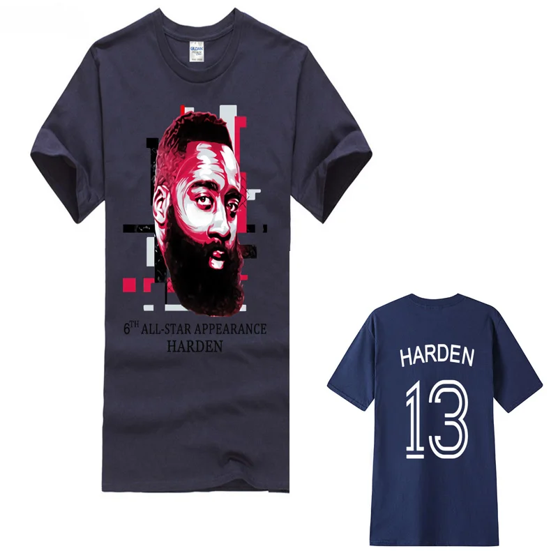 Все звезды mvp 2018 harden 13 Хьюстон-офф Баскетболисту игры Топ Новая футболка | Мужская