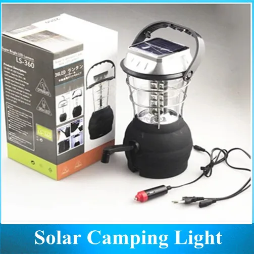Outdoor Protable 60LED Solar Camping Light Dynamo Camp Lamp AC Car