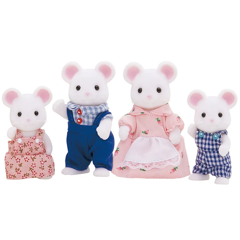 Sylvanian Families кукольный домик пушистая фигурка животного Семейный комплект кролик/медведь/собаки/белки/кошка/овца/обезьяна новинка - Цвет: 4121