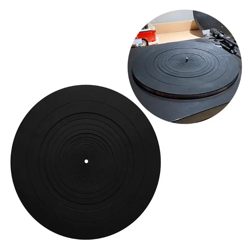 Антивибрационный аудиофиловый силиконовый коврик антистатический резиновый LP нескользящий коврик для проигрыватель пластинок виниловых проигрывателей