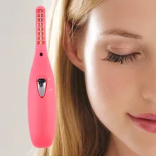 Promotion Electric Mini Portable Heated Hot Brush Eyelash Natural Curl Curler Practical Makeup Tool pink+white Quick EasyHot!