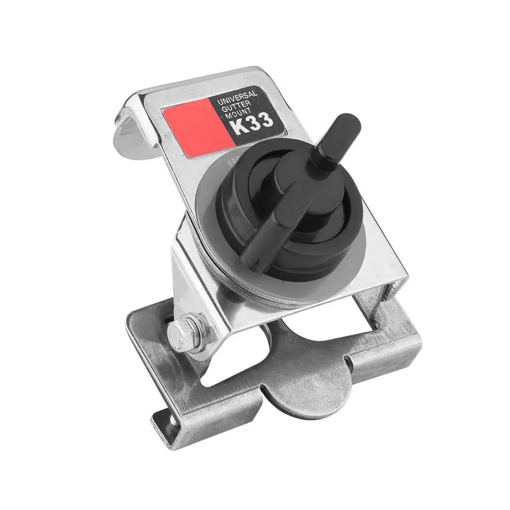

K-33 Stainless Steel Ham Radio Antenna Hatchback Bracket Mount Silver Clip SO239/UHF-Female For Car Mobile Radio 180 Rotation