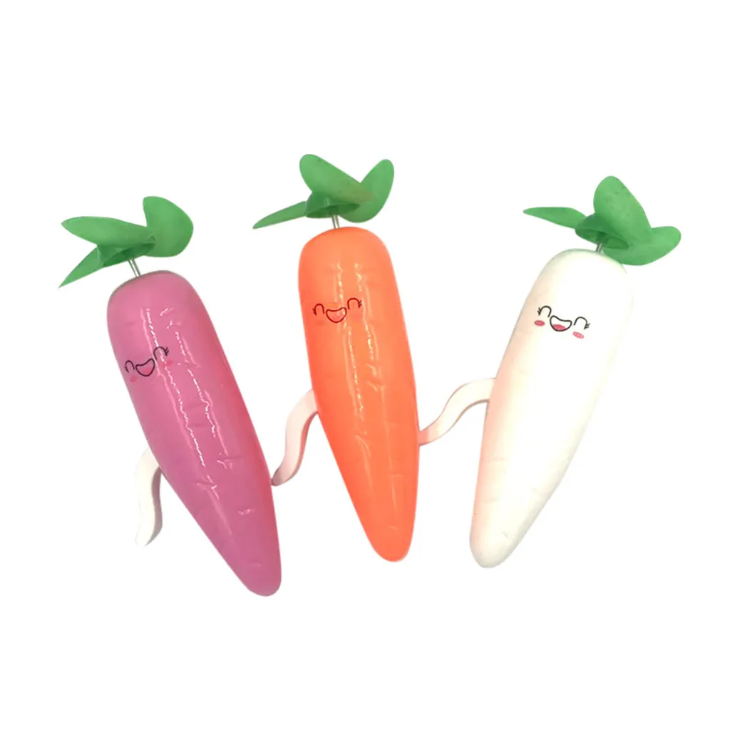 Декомпрессионная сжимаемая игрушка Лидер продаж экологически чистый ручной давление новый экзотический морковь маленький вентилятор для
