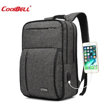 

Coolbell 2018 New Fashion 15.6 inch USB Charge Laptop Backpack Waterproof Nylon Teenager Leisure Travel Suitcase Notebook Bag