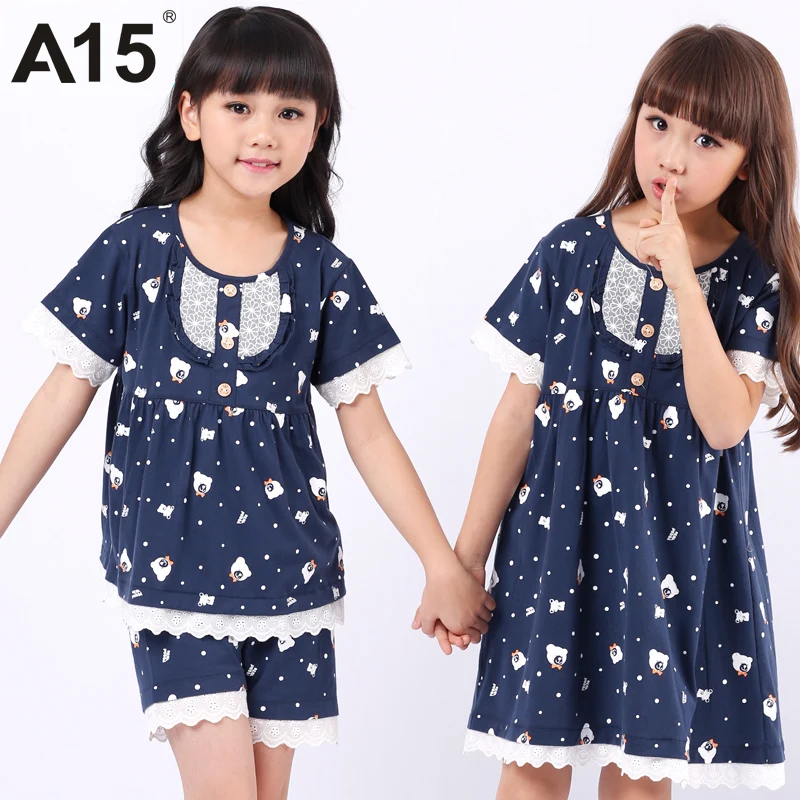 A15 Brand Sleeping Suit Toddler Girls Clothes Kids Summer Nightwear