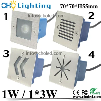 

10PCS/LOT Outdoor 3w corner pathway lighting led sconce down lamp led stair wall step light 70*70mm 12v 220v