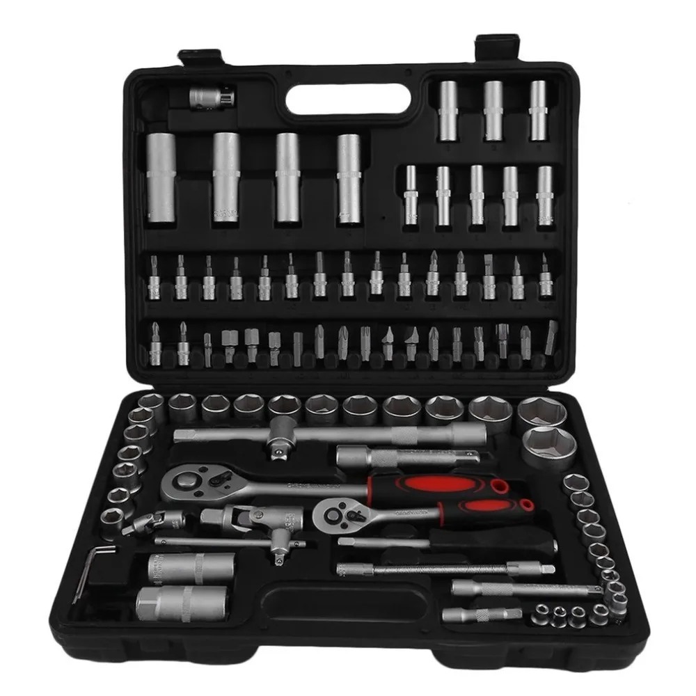 

Auto Repair Tool 94Pcs/Set Socket Ratchet Wrench Screwdriver Bits Multi Hand Combo Tools Auto Vehicles Repair Repairing Tool Kit