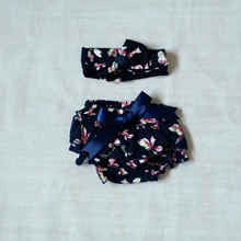 Розничная ; Детская летняя одежда; шорты для девочек и повязка на голову с цветочным узором; низ для маленьких девочек; LKC027