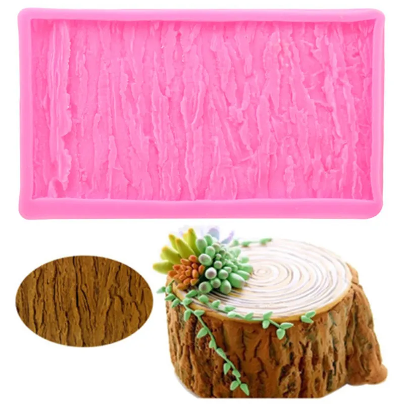 

DIY 3D Pink Tree Wood Shaped Silicone Mould Fondant Cake Chocolate Decoration Party Ornament Baking Mold Candy Bake Easter Decor