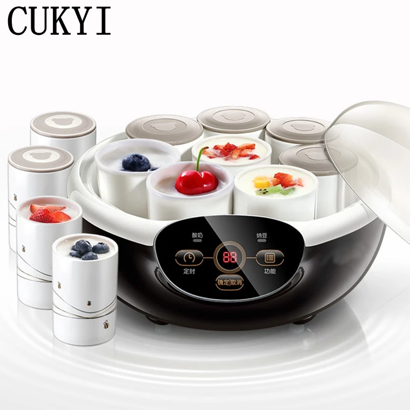 CUKYI Full automatic household multifunctional Natto machine for yogurt rice wine machine Natto maker ceramic 8 cups 1L CUKYI Full automatic household multifunctional Natto machine for yogurt rice wine machine Natto maker ceramic 8 cups 1L