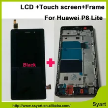 1pcs/lot CellPhone LCD Display Touch Screen Digitizer glass Assembly Replacements with frame For Huawei Ascend P8 lite 5.0 Inch