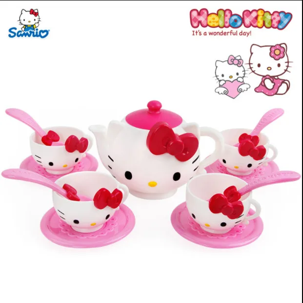 

Kitty Beauty Plastic Teapot Set Mug Coffee Cup Portable Tea Pot Cup Set Kettle Teaset Cup Water Kettle Gift Toys Home Decoration