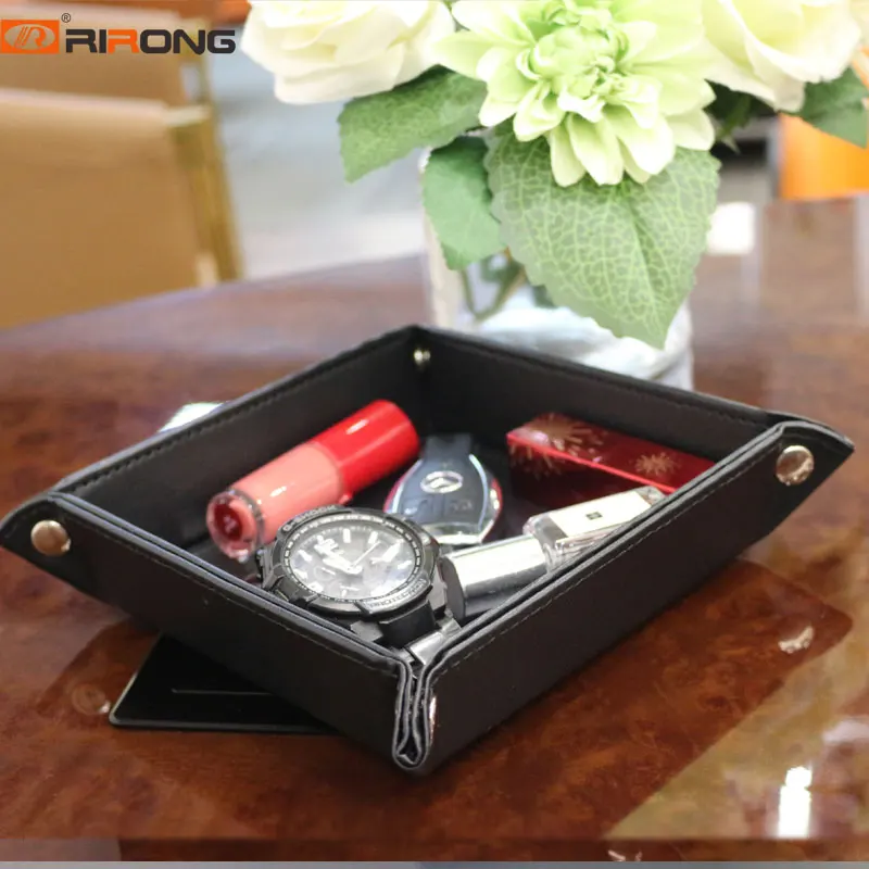 

Office Home Leather Name Card Key Notepaper Holder Box Organizer Holder Storage Box Case Tools