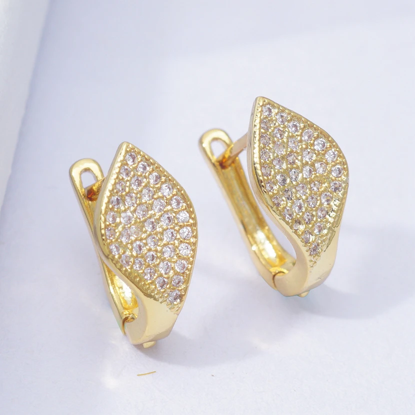 

Square gold filled hoop earrings for women crystal zircon fashion jewelry brincos pendientes mujer moda 2019
