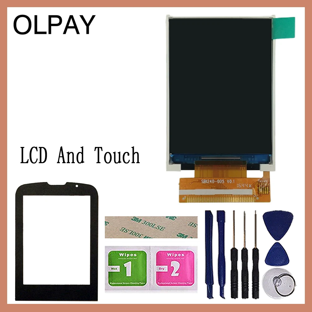 

OLPAY 2.4" New Original For Philips Xenium E560 CTEE560 Separate LCD Display With Front panel lens Glass Lens Black Color Tools