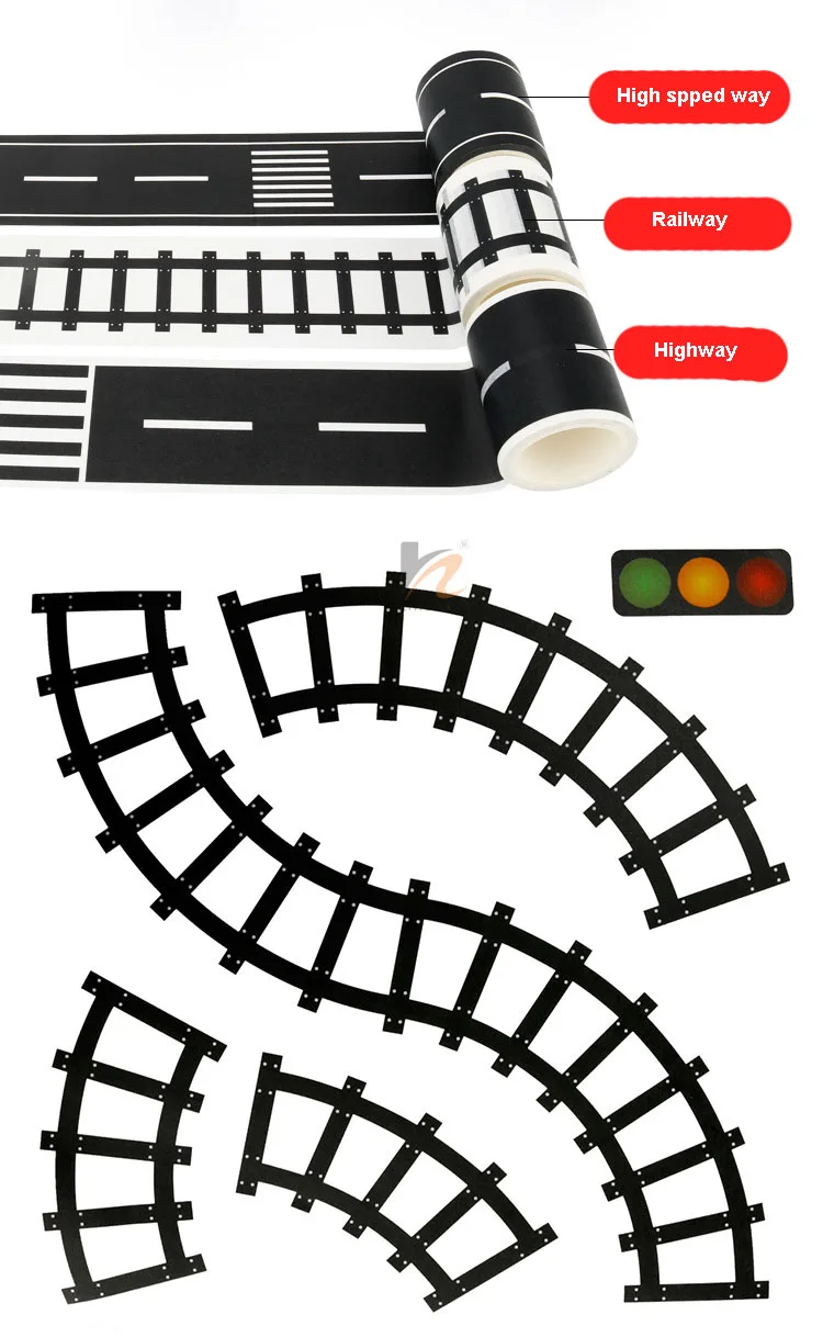Парковки сцены лента для безопасности Сделай сам Лента приклеивается к игрушка шоссе железная дорога стоянки дизайна сцены отслеживать детские подарки на открытом воздухе игрушки лучший подарок для детей