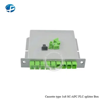 

2018 new 5pcs singlemode SC APC Insert Cassette PLC Spitter 1*8 SC APC Cassette Box 1310/1550nm Wavelength free shipping