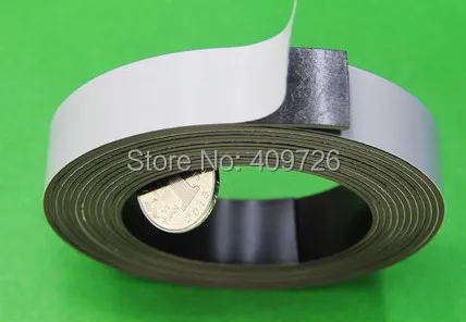 

2 Meters Self Adhesive Flexible Magnetic Strip Magnet Tape Width 20x2mm Ad / Teaching Rubber Magnet