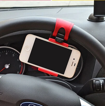 100 шт./лот Универсальный Автомобильный держатель для крепления на руль для iPhone 8 7 7Plus 6 6s samsung Xiaomi huawei мобильный телефон gps