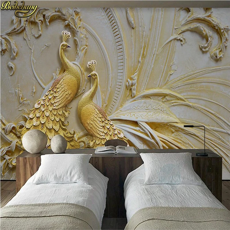 лебеди на стене. декор на стене лебеди. фотообои с лебедями на стену в спальню. Affresco павлины фреска в спальне. стена в лебеде.