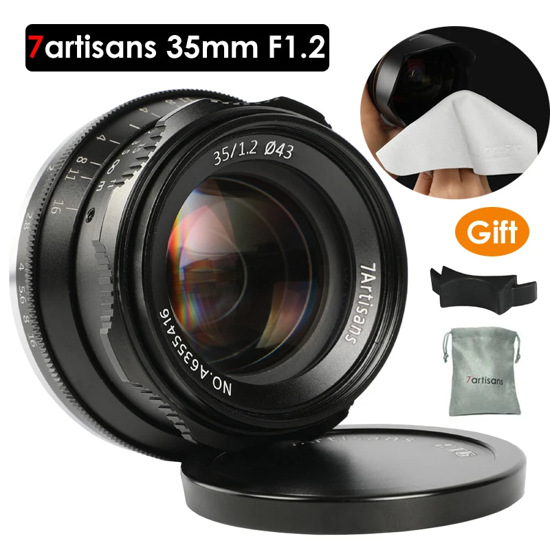 7 ремесленников 35 мм F1.2 Prime объектив для Sony E mount/для Fuji XF APS C беззеркальная камера