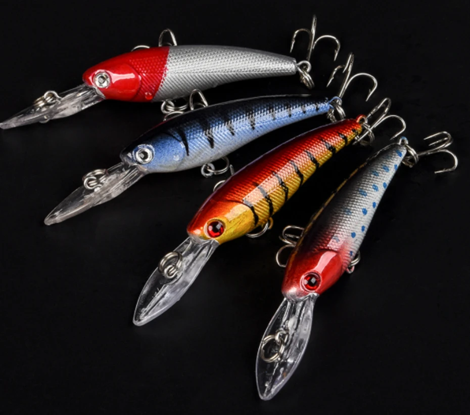  YINGTOUMAN 5PCS/LOT 9 cm/7.5 g Diving Minor Multi-color Sound Hard Fishing Bait Plastic 3 D Eye Swi