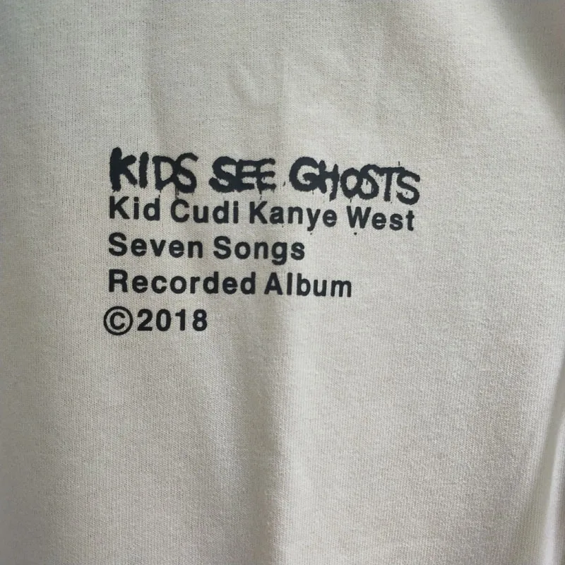 Kanye West/Детские свитшоты с изображением призраков; модные толстовки с капюшоном с абрикосовым принтом «скейтборд Канье Уэст»; уличная зимняя толстовка с капюшоном; пуловер