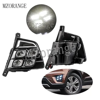 

2Pcs LED DRL Daytime Running Light For Hyundai Creta IX25 2014 2015 2016 Car Accessories Waterproof ABS 12V Fog Lamp Decoration
