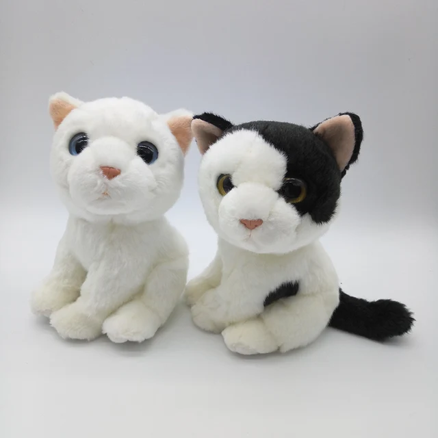 18 Cm Bianco Per La Simulazione Del Gatto Di Peluche Giocattoli