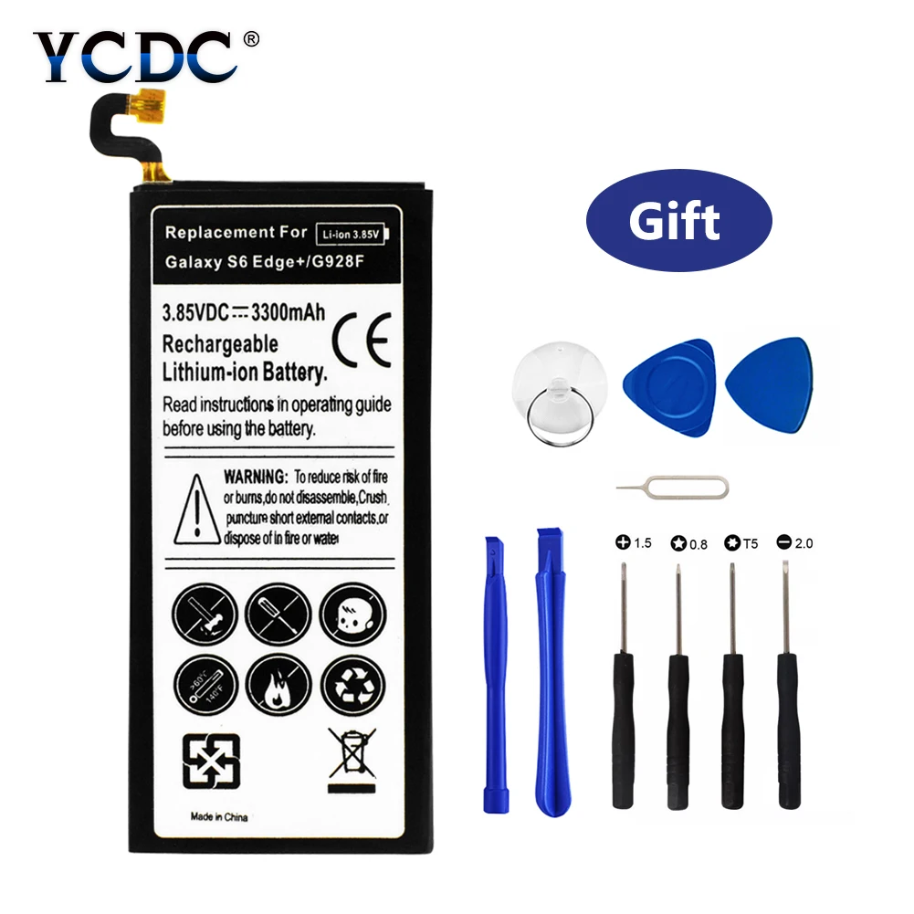 

Lithium Battery For Samsung GALAXY S6 edge Plus G928P G928F G928V G928A G9280 G9287 Plus S6edge+ 3300mAh Phone Battery+ TOOLS