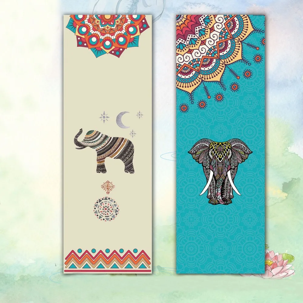 

Yoga Towel Mat Microfiber Anti-slip Absorbent Soft Towel For Yoga Fitness Outdoors With Elephant Pattern Printed