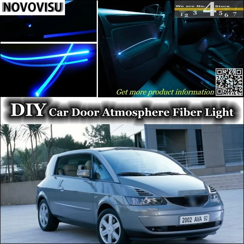 

NOVOVISU For Renault Avantime interior Ambient Light Atmosphere Fiber Optic Band Lights Inside Door Panel illumination Tuning